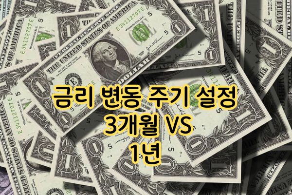 금리 변동 주기 설정 3개월 vs 1년